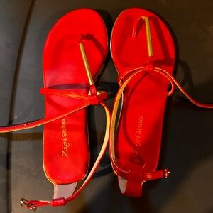 Red Sandals Zigi Soho